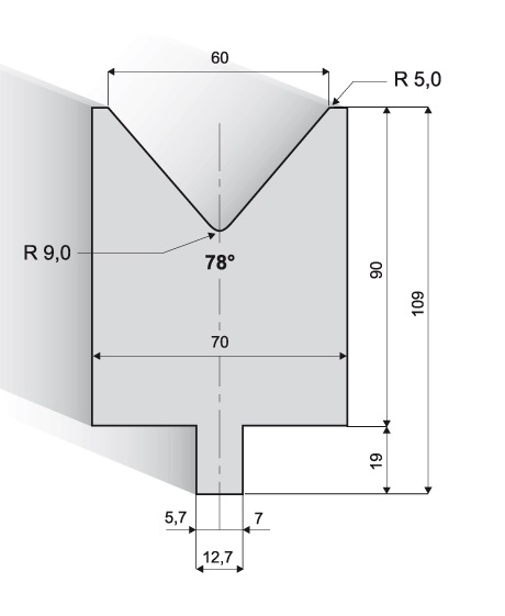 26.760-508X 1-V Matrijs / 30° / V=60 / L=500 mm
opm. 2 stuks