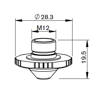 PR422-0101CP PR-Nozzle pentagonal, 1.0 mm CP