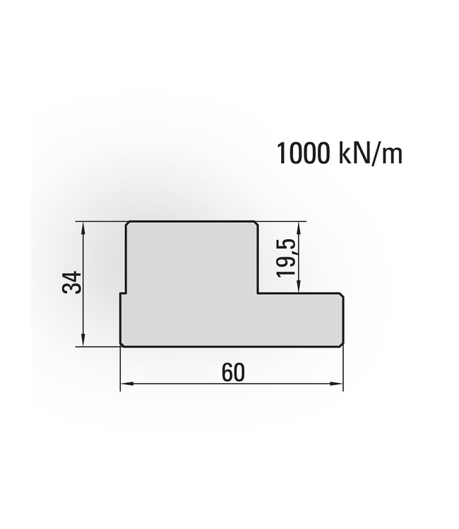 20.200-835 Matrijshouder 2-V Matrijs / L=830 mm