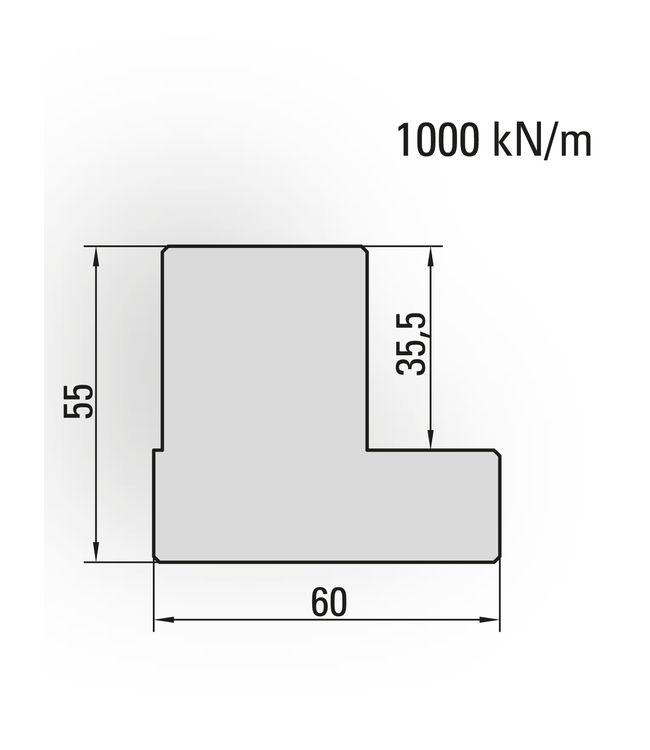 20.201-835 Matrijshouder 2-V Matrijs / L=830 mm