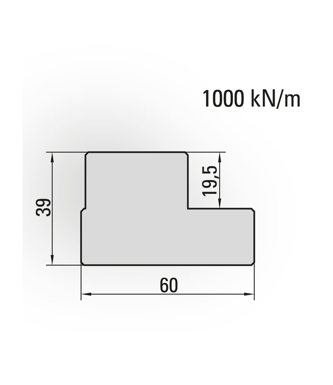 20.316-835 Matrijshouder 2-V Matrijs / L=830 mm