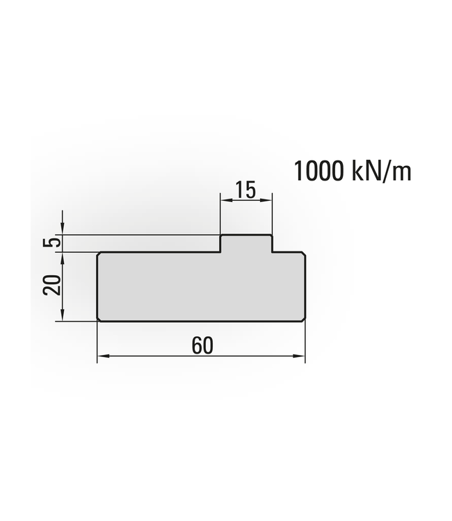 20.400-835 Matrijshouder 2-V Matrijs / L=835 mm