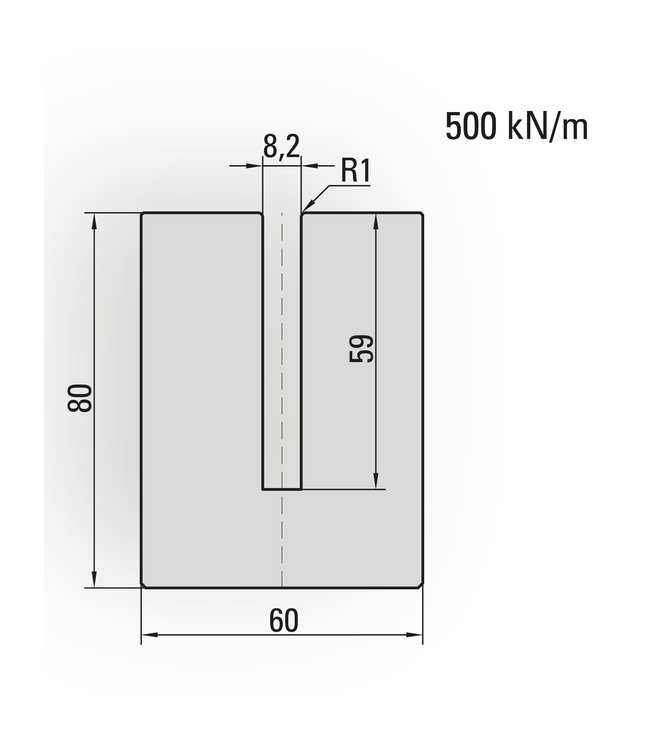 20.550-835 Dichtdrukgereedschap / U=8x59 / L=835 mm