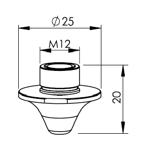 AM343-2350CPX AM-Nozzle double, 5.0 mm CP