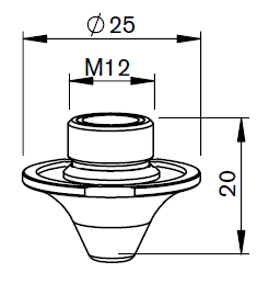 AM367-0020 AM-DOUBLE NOZZLE Ø D2.0F CP