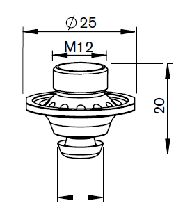 AM367-0030C AM-NOZZLE Ø S1.0 FE  FIBER HCP WITH COLLAR