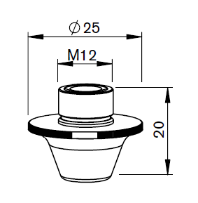 AM367-1092CP AM-DOUBLE NOZZLE Ø 7.0 AL CC CP