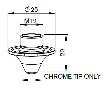 AM367-1163CPX AM-DOUBLE NOZZLE Ø D2.0F HCP