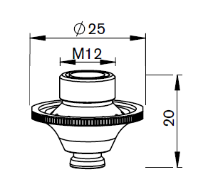 AM367-1355CP AM-DOUBLE NOZZLE Ø D2.5W CP WACS