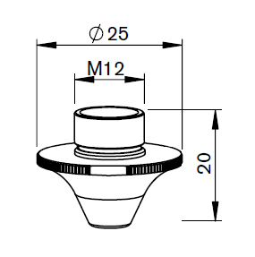 AM367-1728 AM-DOUBLE NOZZLE Ø D4.0CC HCP FOR CLEAN CUT