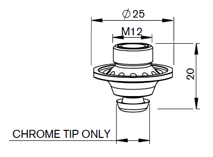 AM367-1901CPV-C AM-DOUBLE NOZZLE D1.5 FE  FIBER CP WITH COLLAR
