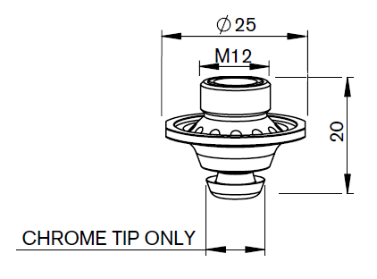 AM367-1901CPV-C AM-DOUBLE NOZZLE D1.5 FE  FIBER HCP WITH COLLAR - 5 pack