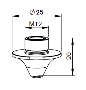 AM367-6789X AM-Nozzle double eco cut, Ø D2.5 mm CP