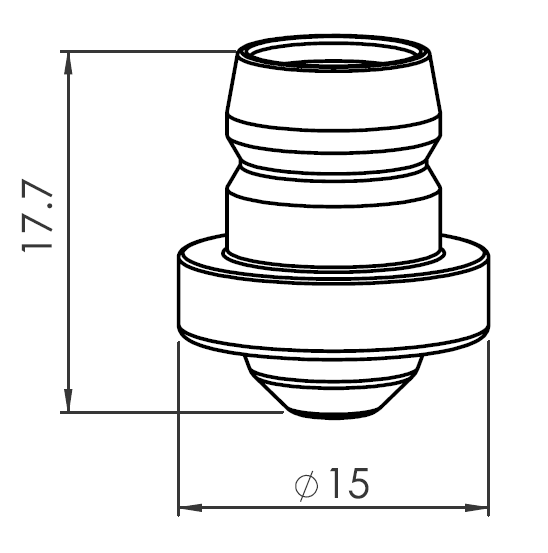 BY310-1857X BY-NOZZLE Ø5.0 H PRECISION