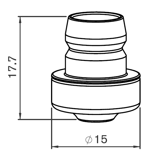 BY310-7507X BY-NOZZLE Ø 1.0 HK PRECISION