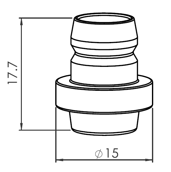 BY310-8055CPX BY-NOZZLE PUSH FIT Ø 5.0  F PRECISION HCP