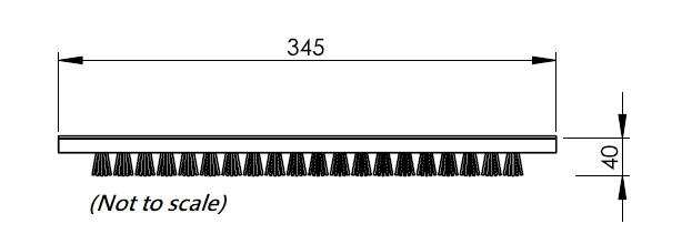 BY328-6511 BY-BRUSH 345x30x20 WITH SCREWS