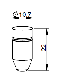 CN306-9660-1X CN-NOZZLE Ø 1.0 W/O'RING