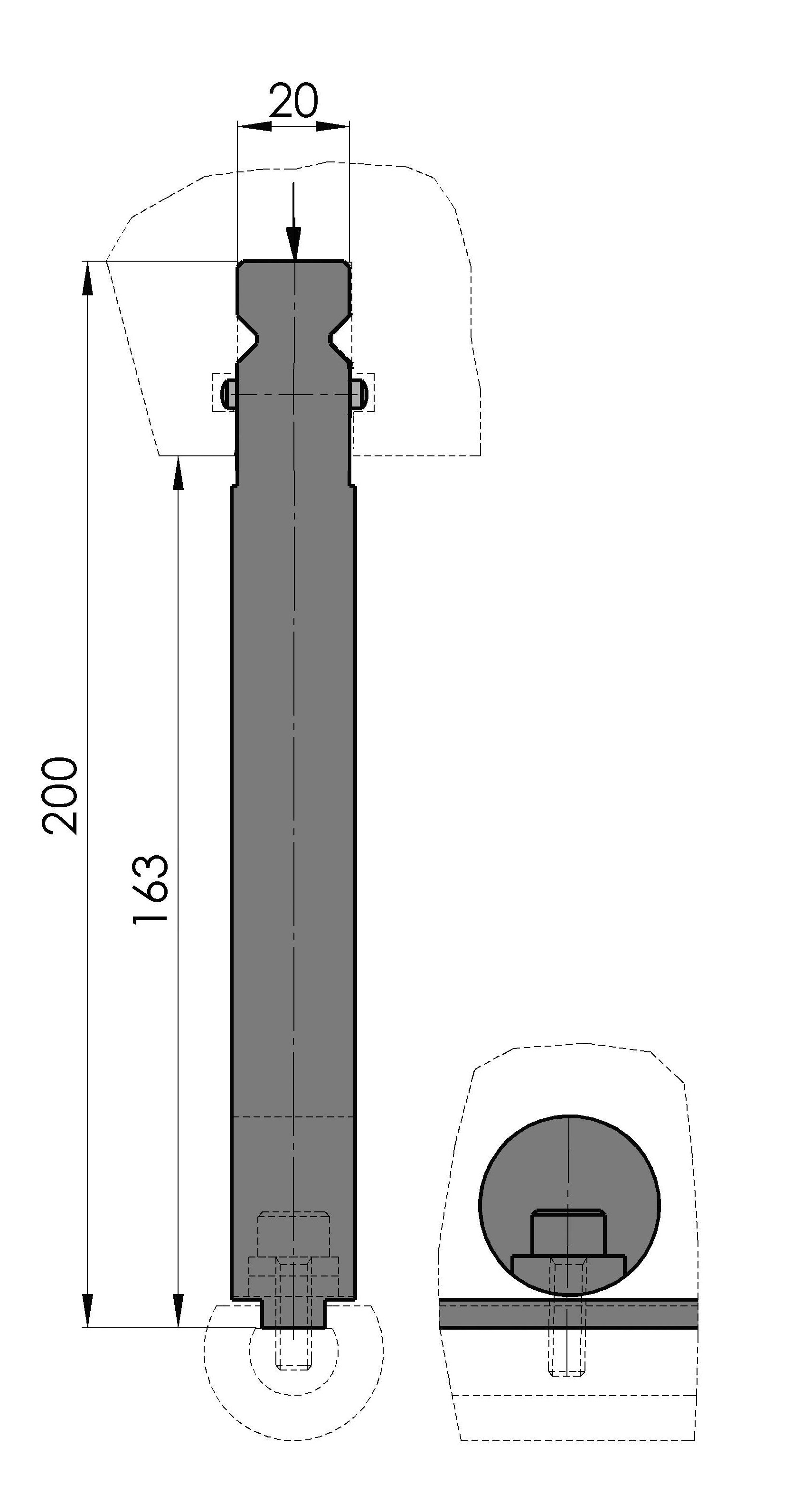 W103310 HU-024/1 - H=163 - 515 mm