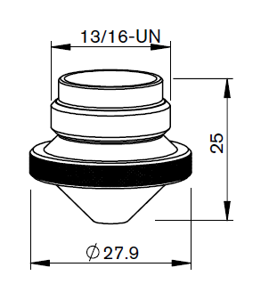 LV332-0001CP LV-NOZZLE Ø 1.2 CP - CYLINDRICAL