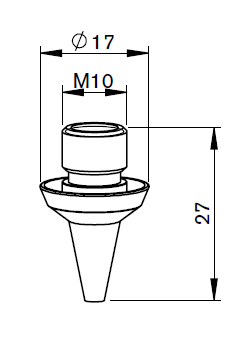 MZ332-1300X MZ-Nozzle 3D, Ø 2.0 mm
