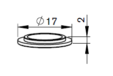 MZ335-1160 MZ-COPPER RING 17x2