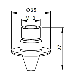 MZ373-0341CPX MZ-Nozzle slim, Ø 1.2 mm CP