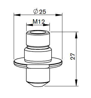 MZ373-1604CPX MZ-Nozzle double pencil, Ø 1.8 mm CP