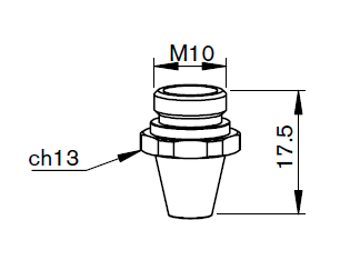 MZ385-0003X MZ-HEXAGONAL NOZZLE Ø 2.5