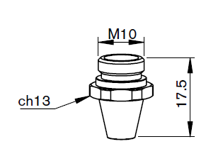 MZ385-1003CPX MZ-HEXAGONAL NOZZLE Ø 3.0 CP