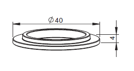 MZ408-0260 MZ-H.G. CERAMIC INSULATOR 40 X4