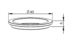 MZ413-0240 MZ-H.G. PTFE INSULATOR 40 X5