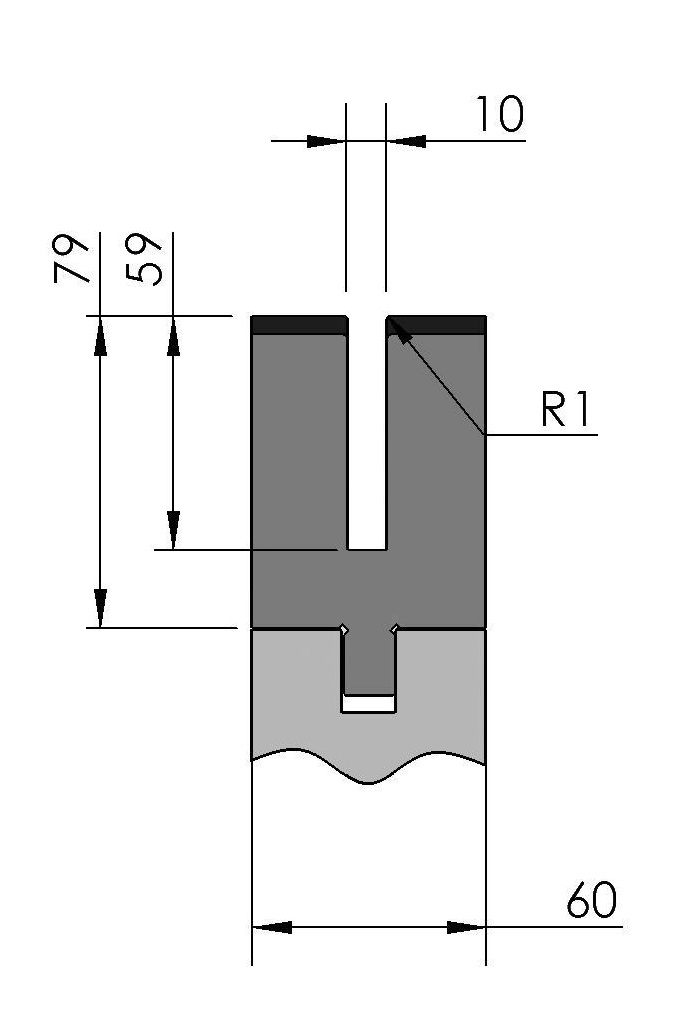 W277083 OZU-083/1 - U=10  - R=1,0 - L=515 mm