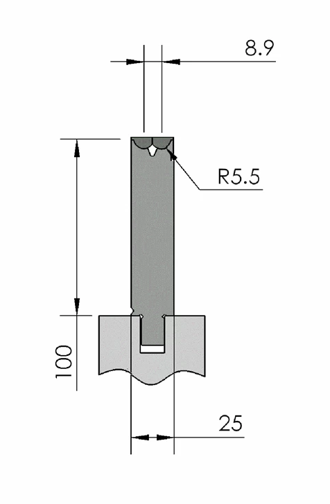 W382882 RotaBend WRB-301/1 - V=8,9  - 40° -  L=515 mm