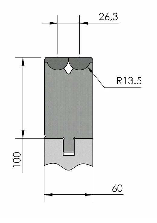 W382887 RotaBend WRB-303/1 - V=26,3  - 60° -  L=515 mm
