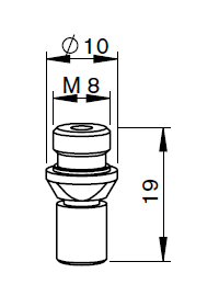 PR331-4102X PR-NOZZLE Ø 0.3 CYLINDRICAL BRASS