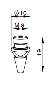 PR357-333BX PR-NOZZLE Ø 2.0 CONICAL BRASS