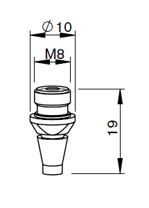 PR393-3452X PR-Nozzle con-cyl, 2.0 mm (10 pk)*