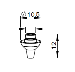 PT347-0090X MZ-NOZZLE 3D Ø 1.2