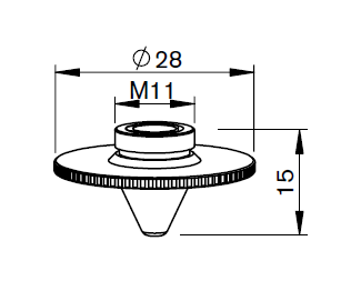 PT358-0003 PT-3D DOUBLE NOZZLE Ø 1.2 - 1.5