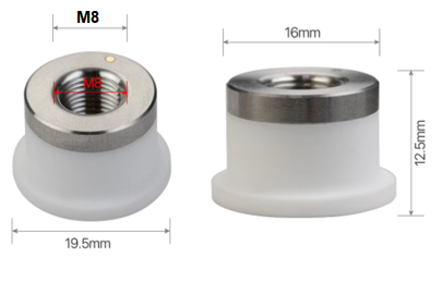 RT120-2008 RAYTOOLS M8 3D D19.5CERAMIC NOZZLE HOLDER ORIGINAL PART